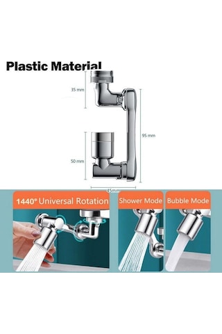 Jms 1440 Dönebilen Musluk Püskürtme Kafası Havalandırıcı Fıskiye Çift Derece