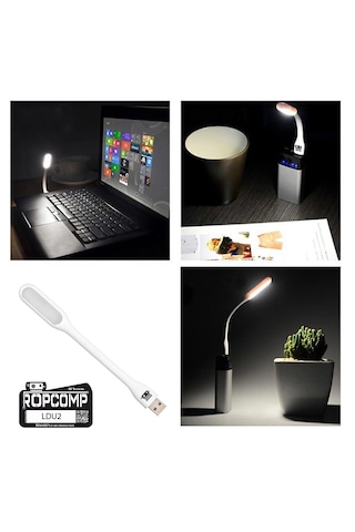 Ropcomp Usb Led Işık Esnek Okuma Ve Klavye Lambası Beyaz