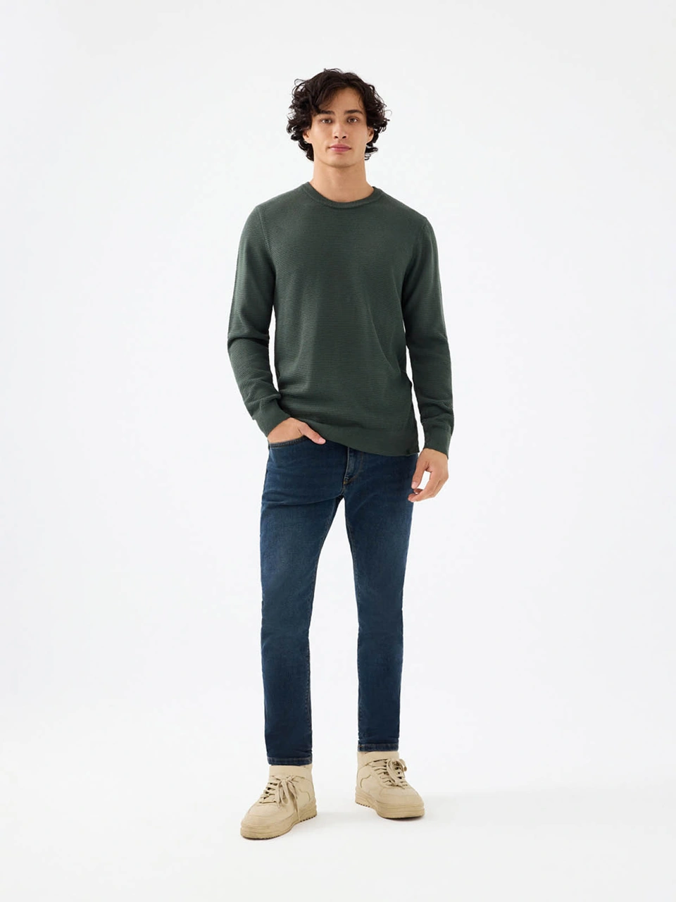 Loft Regular Fit Haki Erkek Kazak Lf2040477 Haki