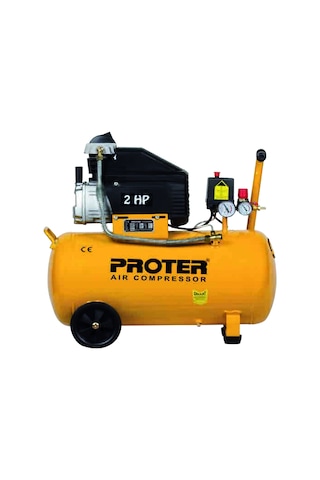 Proter 50 LT Hava Kompresörü-2 HP sarı Proter 50 LT Hava Kompresörü-2 HP sarı