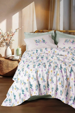 Estiva Çift Kişilik %100 Pamuk Pike Takımı Twig Mint 220x230 Cm Yeşil