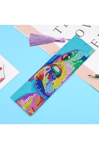 Xianwen Geeroyoo Renkli Köpek Şekilli 5d Elmas Kitap Ayracı Seti