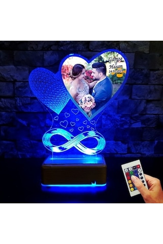 Yıldönümü Hediyesi Resimli Led Lamba Sevgiliye Hediye