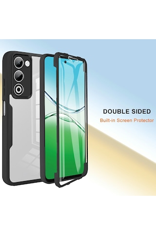 Oppo A5 5g/ Oppo A5 Kılıfı Akrilik + Tpu Şeffaf Telefon Kılıfı Ve Pet Ekran Filmi - Mavi Mavi