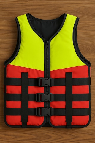 Yüzme Yardımcısı Yeleği Paddle Board, Kano Ve Su Sporları İçin Ayarlanabilir Fermuarlı Yelek Kırmızı