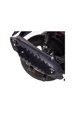 Gp Kompozit Yamaha Nmax 125 / 155 2021-2023 Uyumlu Egzoz Koruma Kapağı Siyah
