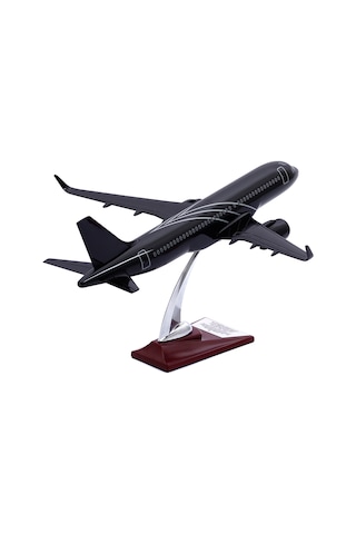 Zekupp Airbus A320 1/100 Thy Siyah Renk Çizgili Uçak Maketi