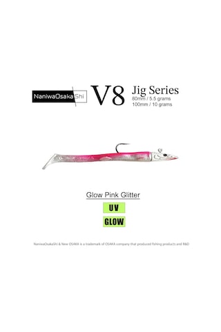 Nanıwaosakashı Serıes V8 Jıg 10gr Glow Pınkglıtter