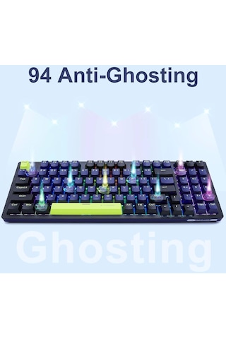 E-Yooso Z-94 Blue Switch Mekanik Klavye Rainbow Işıklı Oyuncu Klavyesi