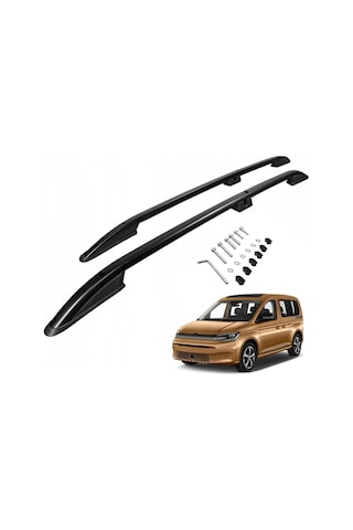 Niken Vw Caddy Maxi Tavan Çıtası Port Bagaj Taşıyıcı Siyah 2021+