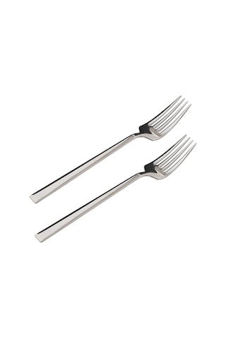 Mudo Home New Premıum Steel 2'li Yemek Çatalı Gümüş