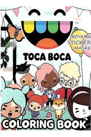 Toca Boca Boyama Kitabı Stickerlı 16 Sayfa