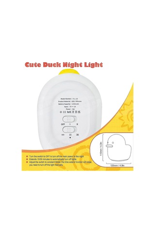 Led Ördek Gece Lambası, Sevimli Ördek, Usb Şarj Edilebilir Ada