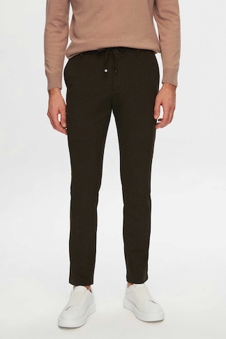 D's Damat Ds Damat Slim Fit Haki Beli Lastikli Bağcıklı Fermuarlı Likralı Rahat Jogger Pantolon 2HC03ORTJGR01 Haki