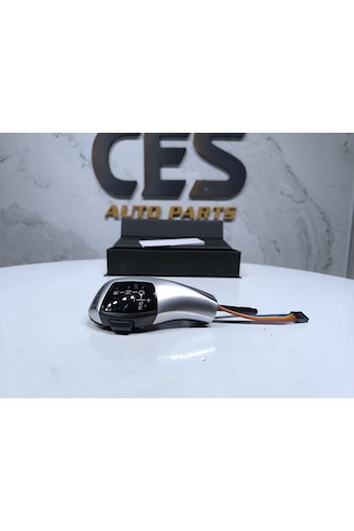 Bmw 5 Serisi E60 Takoz Vites Uyumlu Joystick Işıklı Vites Topuzu Sıfır Gümüş