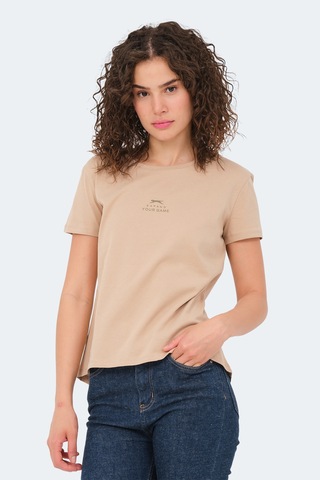 Slazenger Vıraj 3 Lü Set Kadın Tişört Bej - Saks Mavi- Su Yeşili