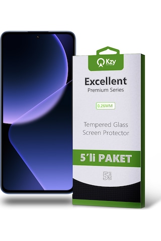 Xiaomi Mi 13t Pro İle Uyumlu Temperli Ekran Koruyucu Kırılmaz Cam Ekonomik 5'li Paket