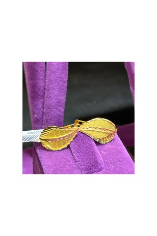 22 Ayar Altın Küpe Yaprak Modern Tasarım 2.81gr Kadın - K000748