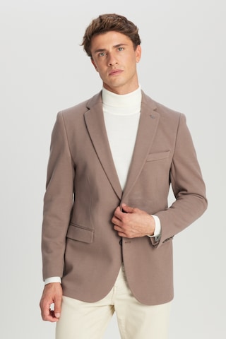 Altınyıldız Classıcs Erkek Vızon Pamuklu Slim Fit Dar Kesim Mono Yaka Kapak Cepli Esnek Blazer Ceket Vizon