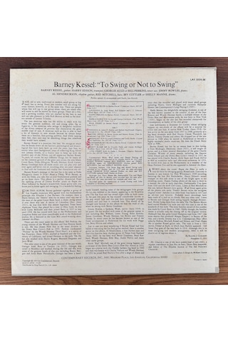 Barney Kessel Vol. 3, To Swing Or Not To Swing