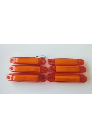 6 Adet Kalın Neon Led Lamba Turuncu 12-24 Volt