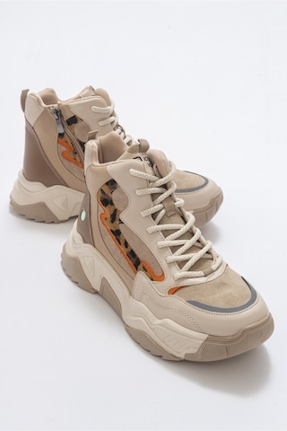 Luvishoes Olıvıa Bej Desenli Kadın Spor Bot Bej