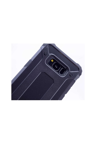 Noktaks - Samsung Galaxy Uyumlu Galaxy Note 8 - Kılıf Çift Katman Zırh Tank Crash Military Kapak - Gri