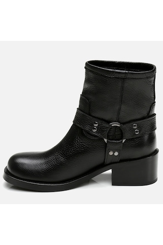Hotiç Hakiki Deri Siyah Kadın Western Topuklu Bot 01boh297190a100 Siyah-black Siyah
