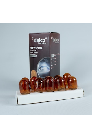 Delco U.s.a T20 Amber Tek Duy 21w Dipsiz Ampul 12 Volt 10 Adet
