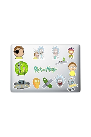 Rick And Morty Tasarımlı Laptop Notebook Tablet Telefon Sticker Set 15