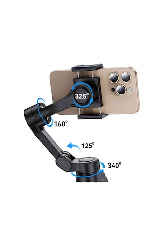 Fuchsia Sf27 360 Ayarlanabilir Katlanabilir Tripodlu 3 Eksenli Bluetooth Selfie Gimbal Stabilizatör