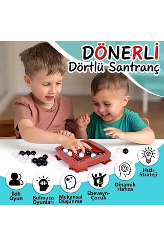 Orbitro Dönerli Zeka Oyunu - Çocuklar İçin Mekansal Düşünme ve Hızlı Strateji Geliştirme Oyun Seti