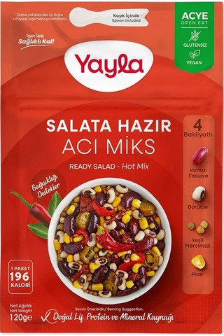 Yayla Hazır Salata Mix 120 Gr Acı-tatlı-ekşi 6 Lı Karma Paket