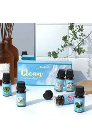 Salking Temiz Uçucu Yağ Seti, 6 X 10 Ml Aroma Terapi Koku Yağı, Doğal Ve Katkısız