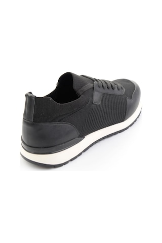 Bambi Siyah Hakiki Deri Erkek Sneaker E01730580382