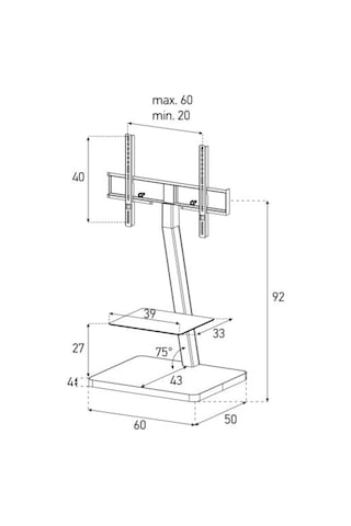 Sonorous Pl 2710 Wht - Slv 40''- 65'' Tv Led&Lcd Televizyon Sunum Sehpası ( Beyaz Gümüş )