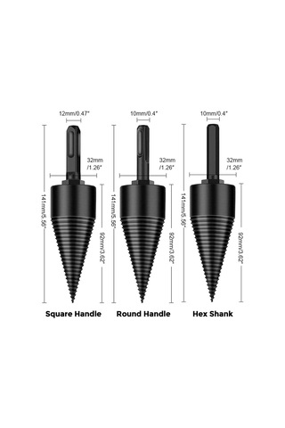 Ahşap Ayırıcı Matkap Ucu Elektrikli Matkap Ahşap Splitt Çıkarılabilir Yakacak Odun Kütüğü Ayırıcı