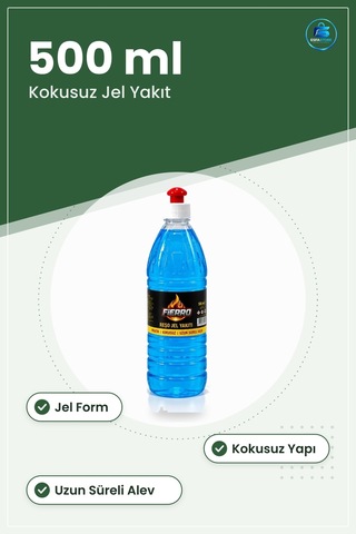 Reşo Yakıtı Jel 500 Ml Kokusuz Uzun Süreli Alev Mangal Barbekü Is