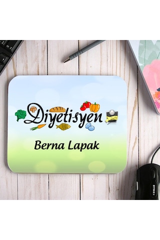Diyetisyene Özel Isimli Mouse Pad