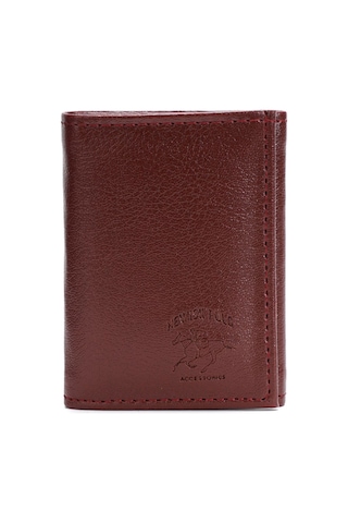 Newish Polo Erkek Deri Kağıt Para Hazneli Kartlık Ve Cüzdan New426 Bordo