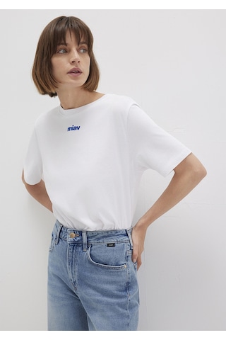 Mavi - Miav Baskılı Beyaz Tişört 1612452-620 Beyaz