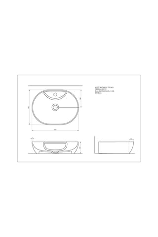 Seramiksan Alto Beyaz Batarya Delikli Tezgah Üstü Lavabo