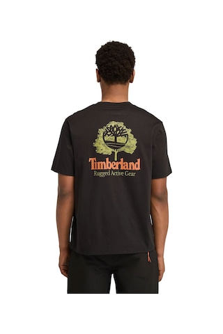 Timberland Rugged Active Gear Back G Siyah Erkek Kısa Kol T-shirt 000000000102084398 Siyah-lıla