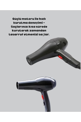 2200w Güçlü Motorlu Ergonomik Fön Makinesi