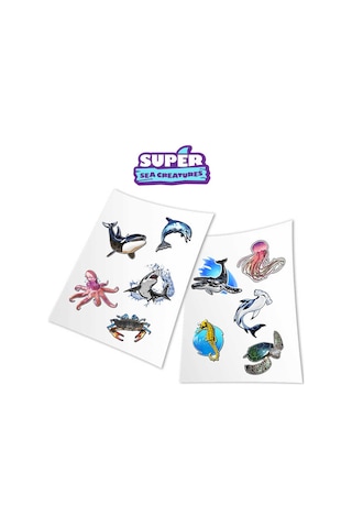 Holotoyz Sticker Super Sea Creatures Ar Uyumlu Etiket