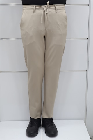 Marcao Dmctekstil Erkek Düz Normal Bel Normal Kesim Dar Paça Kışlık Jogger Pantolon Bej