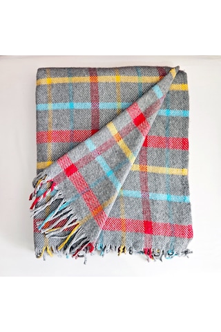 Çift Kişilik Pamuklu Battaniye 180x200 Cm 5035 Çok Renkli