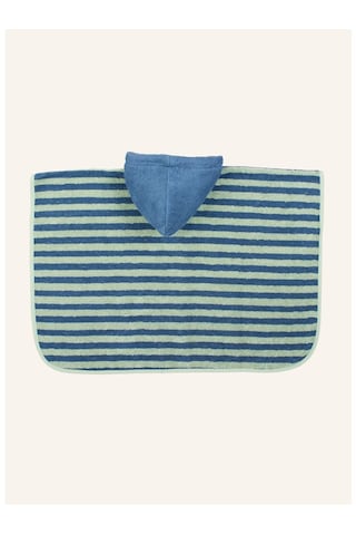 Sterntaler Emmilius Bebek Poncho Pamuk Frotte Esel Motifli Kapüşonlu 0 Ay+ Mavi