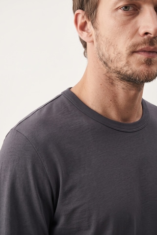 Elemge %100 Pamuk Süprem Basic Erkek T-shirt Compact Penye Tok Yumuşak Kumaş Normal Kalıp Terletmez Uzun Kollu Antrasit Sporcu Motorcu Tişört Body Füme