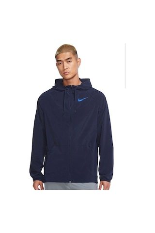 Pro Dri-fıt Flex Vent Max Tam Fermuarlı Kapüşonlu Erkek Antrenman Ceketi Ndd Sport Mavi